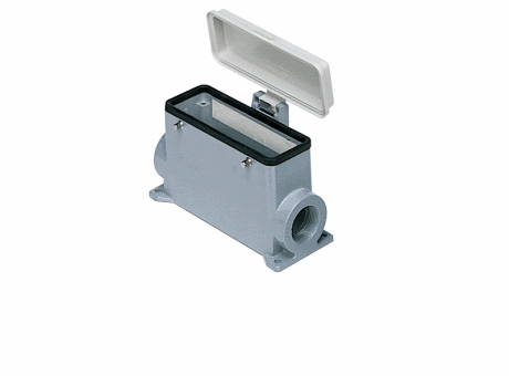 Surface housings, with 4 pegs, size "104.27" insulated 830V version, plastic cover, M32 x 2, insulated 830V version, IP65