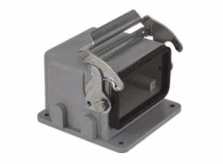 Angled mounting housings with 1 lever, size "57.27", with threaded entry, bottom closed, C7/CV enclosures, V-Type lever version, IP66 (and IP69K DIN 40050 - 9)