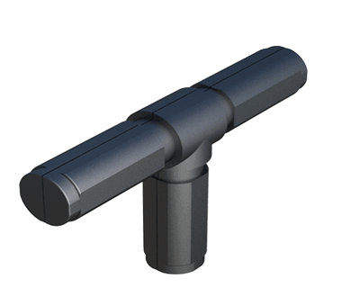 Isc Diffuser Connector ISC Plastic Parts - Free CAD models - 3 TUBES T CONNECTOR WITH A CAVITY ...