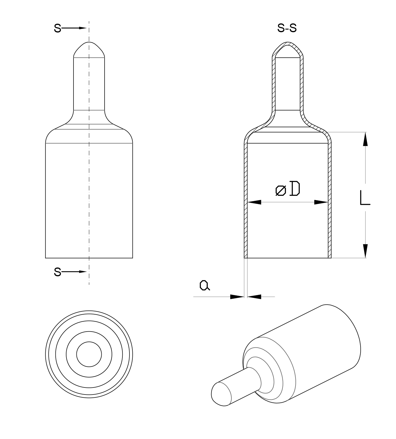 Isc Dip ISC Plastic Parts - Free CAD models - DIP MOULDING CAP - VCRJ - TraceParts