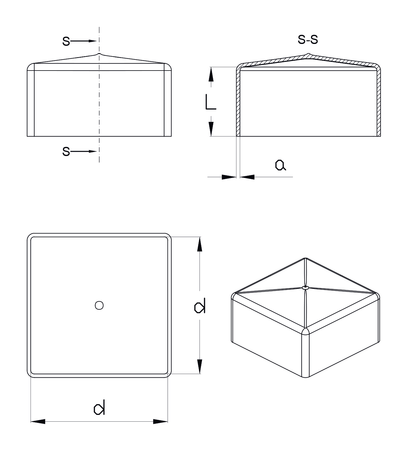 Watertrace Insert ISC Plastic Parts - Free CAD models - SQUARE TUBE INSERT - VCRD ...