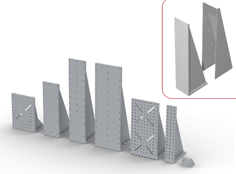 Angle brackets, Cover plates WV