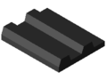 Zahnriemen R25 T10, schwarz