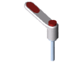 Clamp Lever Pi 60 M6x40, white aluminium, similar to RAL 9006