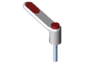 Clamp Lever Pi 50 M5x25, white aluminium, similar to RAL 9006