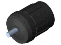 Conveyor Roller TR30, Bearing Flange D27/D5 ESD, black similar to RAL 9005