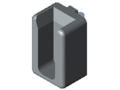 Retaining Bracket 8 40x16, grey similar to RAL 7042