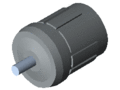 Conveyor Roller TR30, Bearing Flange D27/D5, grey similar to RAL 7042