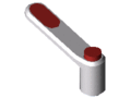 Clamp Lever Pi 50 M6, white aluminium, similar to RAL 9006