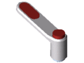 Clamp Lever Pi 60 M10, white aluminium, similar to RAL 9006