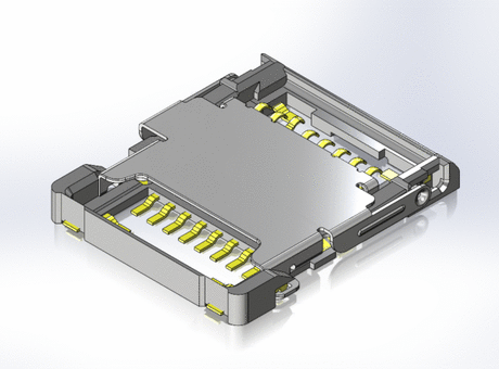 Hinge Type MicroSD Card Connector ST1 Series