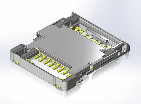 Hinge Type MicroSD Card Connector ST1 Series