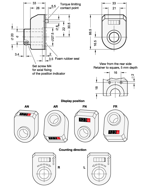 JW Winco - Free CAD models - EN 954 Plastic Digital Position Indicators ...