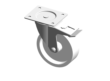 Kanya AG - Casters with backplate (with lock)