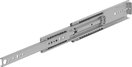 Telescopic slides, steel for side mounting, full extension, load capacity up to 272 kg