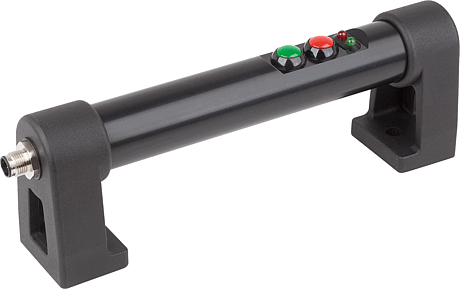 Tubular handles, plastic, with electronic switch function and two push buttons, without emergency stop
