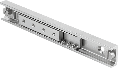 Linear ball bearing with internal race, steel, load capacity up to 3,959 kg