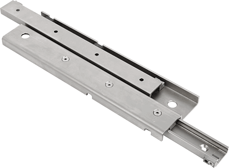 Telescopic slides, steel S-form, full extension, load capacity up to 459 kg