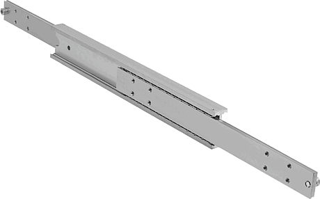 Telescopic slides, steel compact, full extension, load capacity up to 480 kg