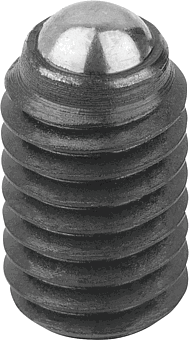 Ball-end thrust screws without headwith full ball