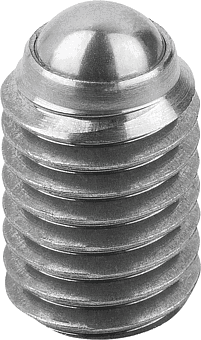 Ball-end thrust screws without head stainless steel with full ball