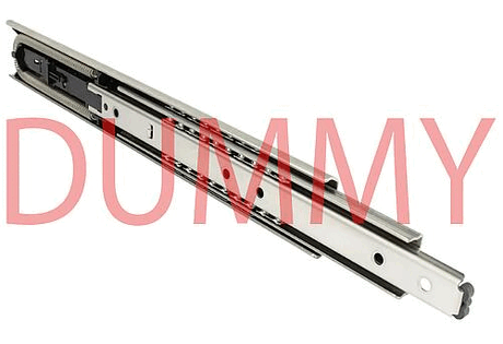 Telescopic slides, stainless steel, for side mounting, full extension, load capacity up to 100 kg