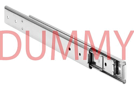 Stainless steel telescopic slides for side mounting, full extension, load capacity up to 80 kg