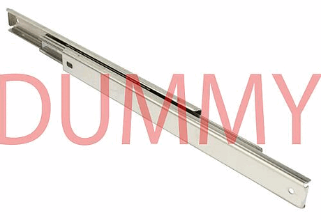 Telescopic slides, stainless steel, for side mounting, full extension, load capacity up to 15 kg