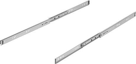 Telescopic slides, steel for side mounting, full extension, load capacity up to 45 kg