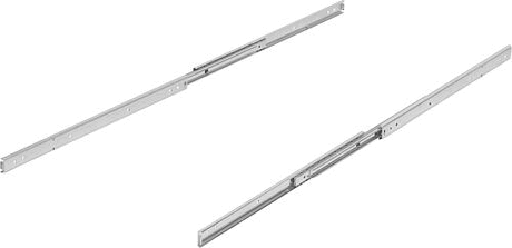 Telescopic slides, steel for side mounting   full extension, load capacity up to 20 kg