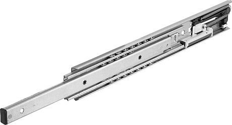 Telescopic slides over-extension, loading up to 60 kg