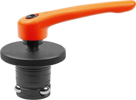 Cilindro posicionador de aço Ball Lock com alavanca de aperto