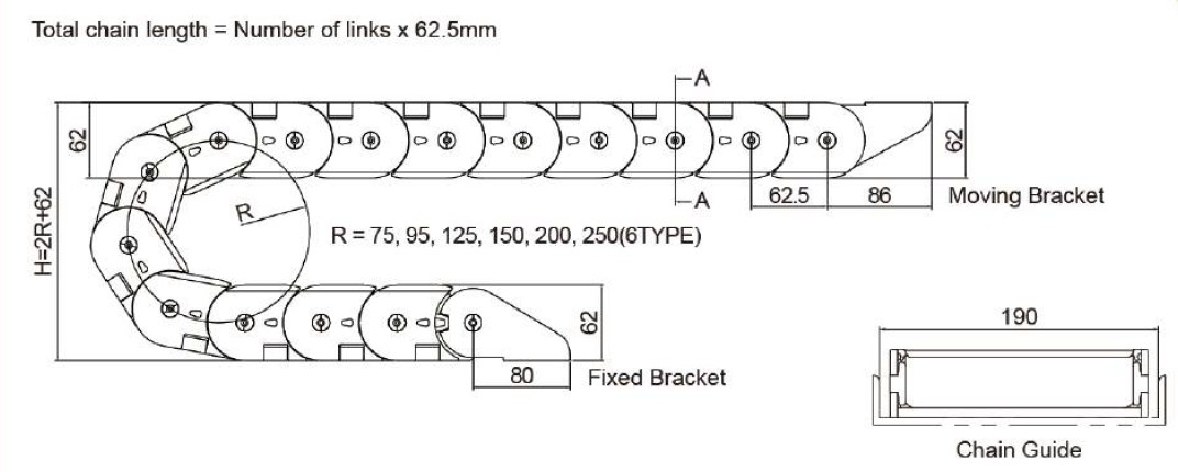 KUKJE Cable Chain - Kostenlose CAD Modelle - Cable Chains KJP0625-3B ...