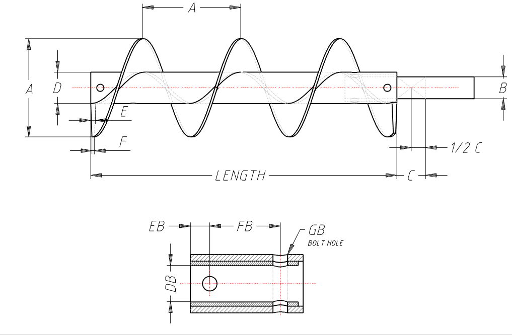KWS Manufacturing Company, Ltd. - Free CAD models - Helicoid Screws ...