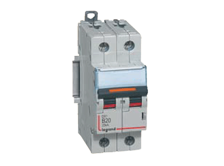 Disjoncteurs DX³ - 25 kA - Protection des départs - Bipolaires 230/400 V~ - Vis/vis - Courbe D