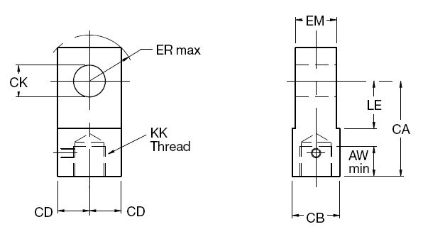 Parker - Free CAD models - Tie Rod Cylinders, HMI Series, Plain Rod Eye ...