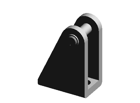 Clevis bracket for cylinder P1A, ISO 6432
