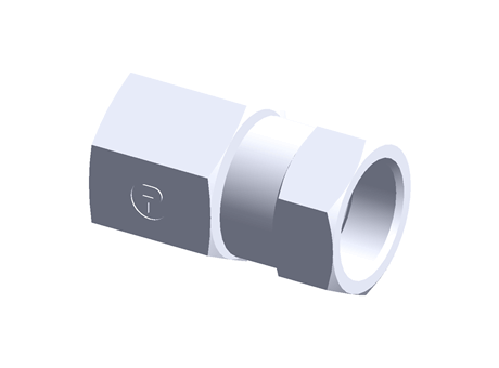 Hydraulic 37 degrees flared fitting ISO 8434-2 - Swivel nut female connector - Threading UN 7/8-14 - Tube diameter=14..16