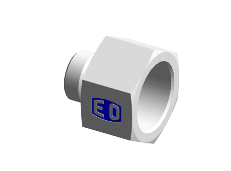 Hydraulic fitting with cutting ring 24 degree - ISO 8434-1 - Thread reducer/expander male BSPP/female BSPP - Male threading G1 - Female threading G1 1/2