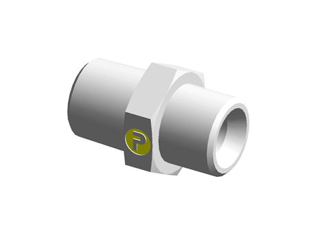 Hydraulic fitting - Male  BSPT/BSPP adapter  - Male threading BSPT 1/2" - Male threading BSPP 1/2"