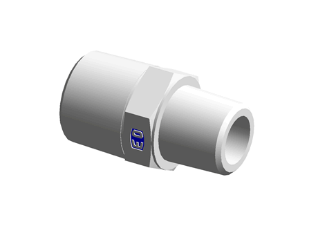 Hydraulic fitting - Male  BSPT adapter  - Male threading BSPT 3/4" - Male threading BSPT 1/2"