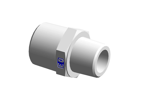 Hydraulic fitting - Male  BSPT adapter  - Male threading BSPT 1" - Male threading BSPT 3/4"