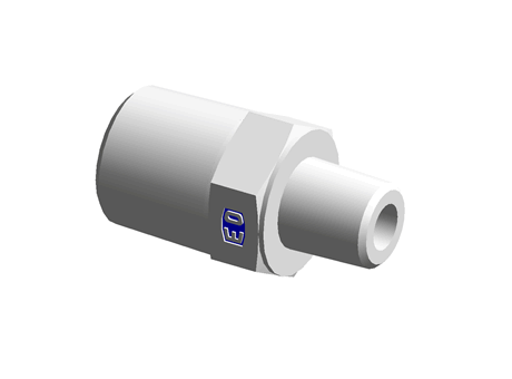 Hydraulic fitting - Male  BSPT adapter  - Male threading BSPT 1/2" - Male threading BSPT 1/4"