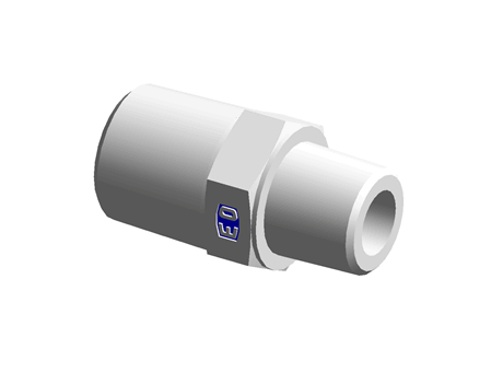 Hydraulic fitting - Male  BSPT adapter  - Male threading BSPT 1/2" - Male threading BSPT 3/8"