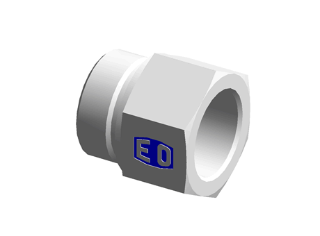 Hydraulic fitting with cutting ring 24 degree - ISO 8434-1 - Thread reducer/expander male BSPP/female BSPP - Male threading G1 1/2 - Female threading G1 1/4