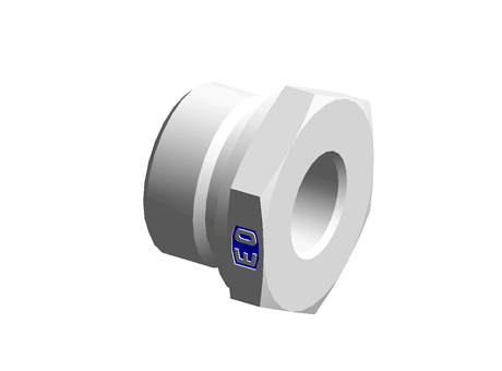 Hydraulic fitting with cutting ring 24 degree - ISO 8434-1 - Thread reducer/expander male BSPP/female BSPP - Male threading G1 - Female threading G1/2