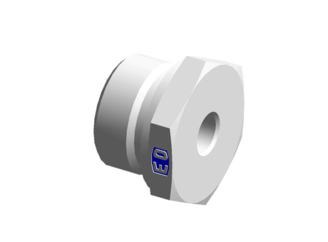 Hydraulic fitting with cutting ring 24 degree - ISO 8434-1 - Thread reducer/expander male BSPP/female BSPP - Male threading G1 - Female threading G1/4