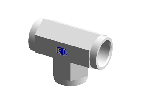Hydraulic fitting - Tee female  BSPP adapter  - Female threading BSPP 1"
