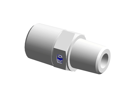Hydraulic fitting - Male  BSPT adapter  - Male threading BSPT 3/8" - Male threading BSPT 1/4"