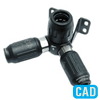 6671 - 2 PORT WALL BRACKET WITH ISO B6 COUPLER